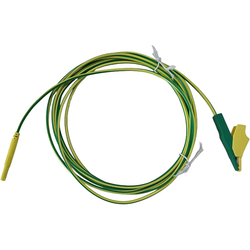 C.A Erdungsleitung mit 2 mm Stecker/Krokodilklemme