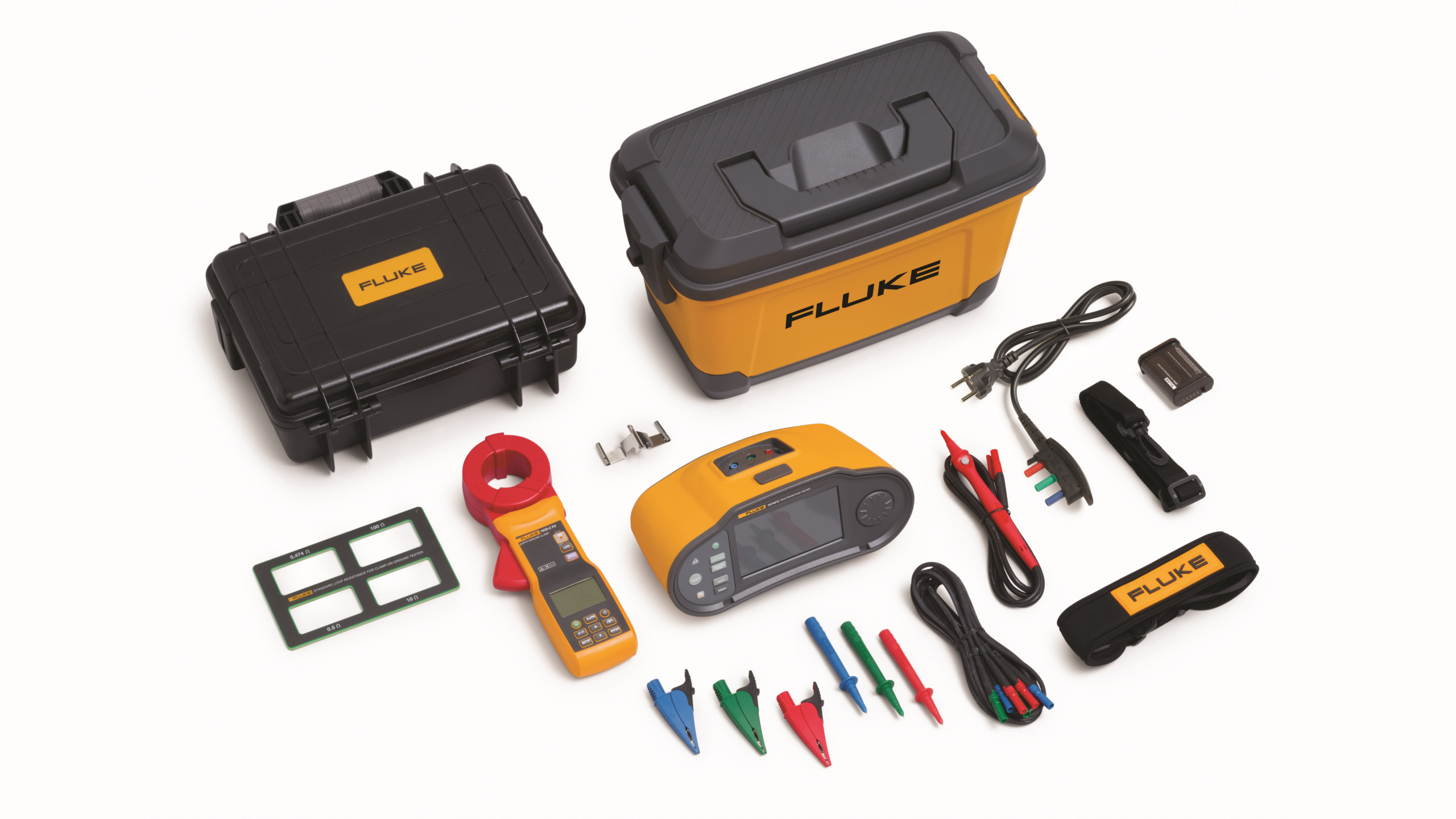 Fluke 1674 FC SCH/1630 Multifunktions-Installationstester im Paket mit Erdschleifenmesszange