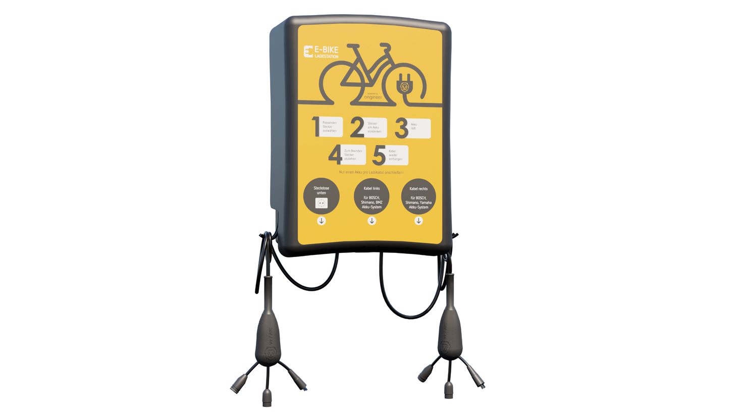 LiON Box X E-Bike Wallbox mit 2x Anschlusskabel (je 3 versch. Ladestecker)